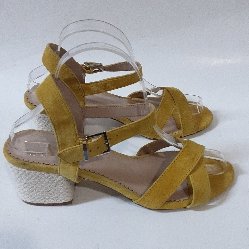 Crown & Ivy ella leather suede upper sandals womens size 8.5us